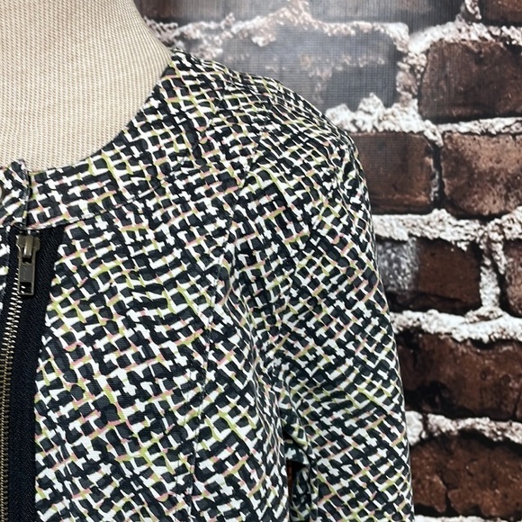 CAbi Jacket Cliffside Moto Zip Printed Blazer Black Pink Style 5099 Size Medium - Picture 3 of 11